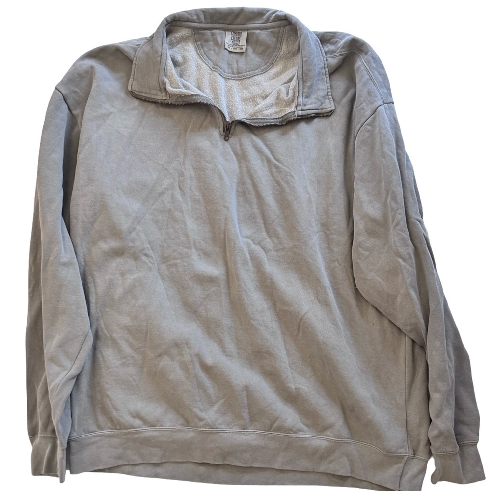 Comfort Colors Men's Zip-Up Sweatshirt in Gray